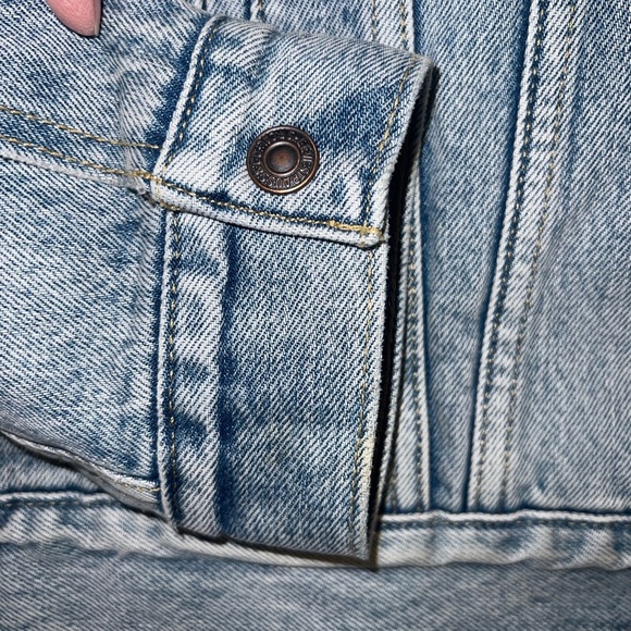 LEVI’S PREMIUM Sherpa Denim Jean Jacket Sz XS *spots - Picture 6 of 13